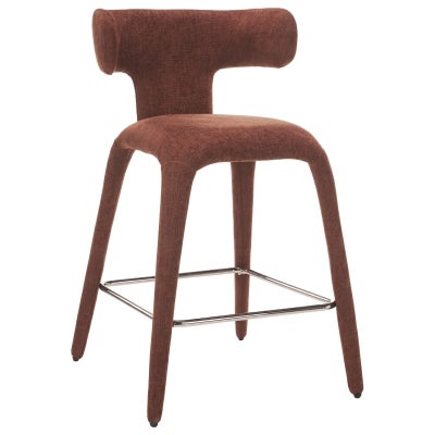 Tari Fabric Counter Stool, Brick