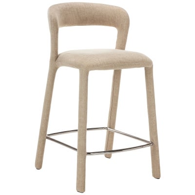 Fiore Fabric Counter Stool, Beige