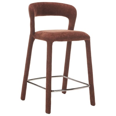 Fiore Fabric Counter Stool, Brick