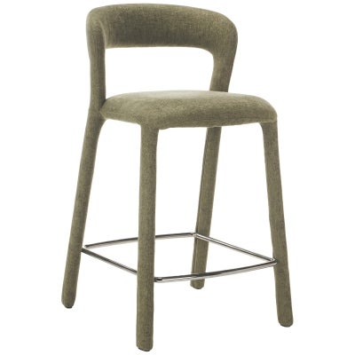 Fiore Fabric Counter Stool, Olive