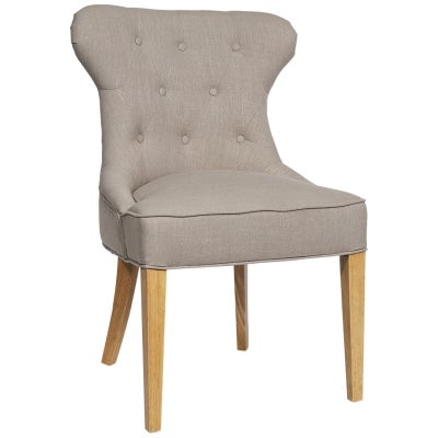 Haven Buttonback Fabric Dining Chair, Taupe