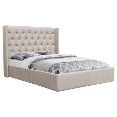 Chelsea Fabric Bed, Double, Champagne