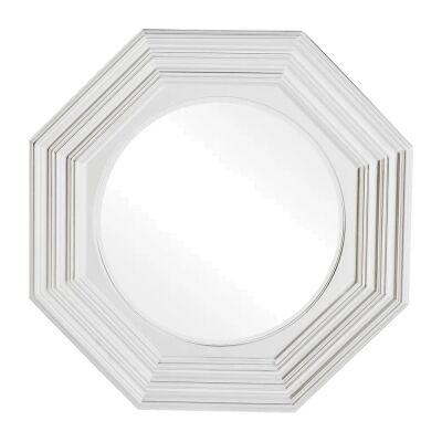 Reynolds Octagon Wall Mirror, 100cm, White