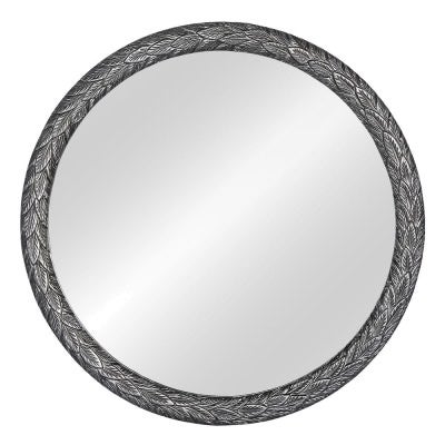Icarus Round Wall Mirror, 91cm, Silver