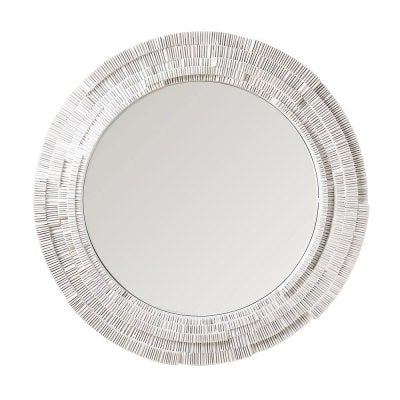 Dunbar Round Wall Mirror, 101cm, White