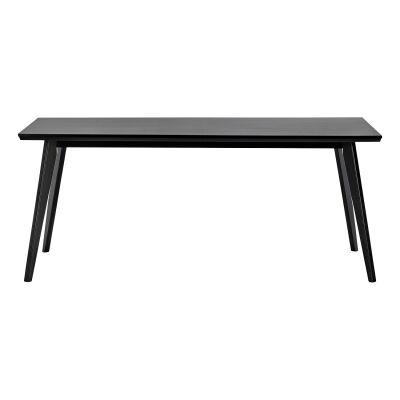 Bruno Wooden Dining Table, 180cm, Black