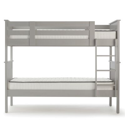 New England Wooden Bunk Bed, Single, Grey