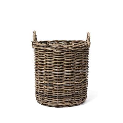 Helmsley Cane Round Storage Basket, Medium