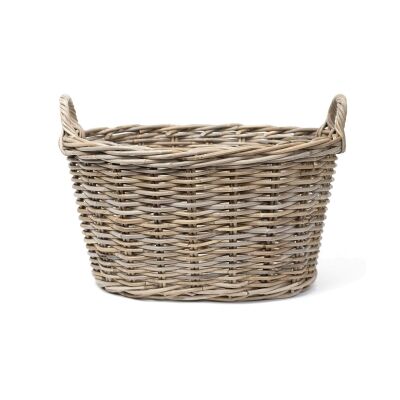 Camden Cane Oval Basket, Medium