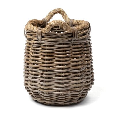 Cabo Cane Round Basket, Small