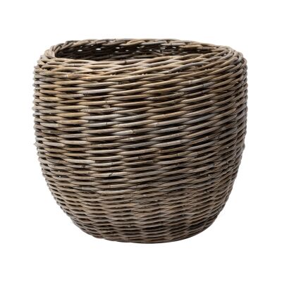 Bacaro Cane Round Basket, Large