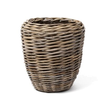 Bacaro Cane Round Basket, Small