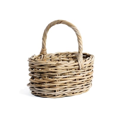 Dalton Rattan Oval Carry Basket, Small