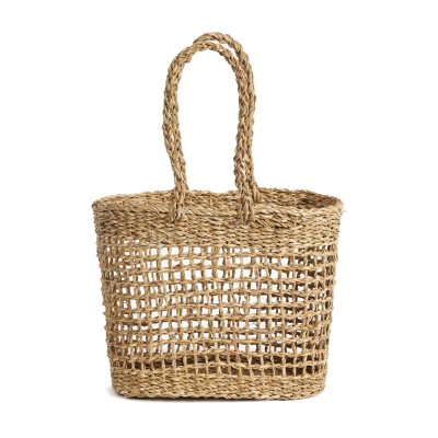 Umbria Open Weave Seagrass Tote Bag