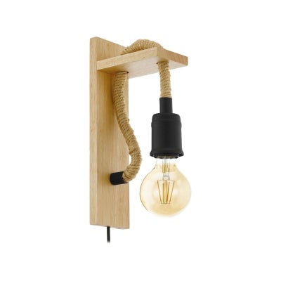 Rampside Timber & Rope Wall Light