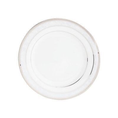 Noritake Hampshire Platinum 4 Piece Fine Porcelain Bread & Butter Plate Set