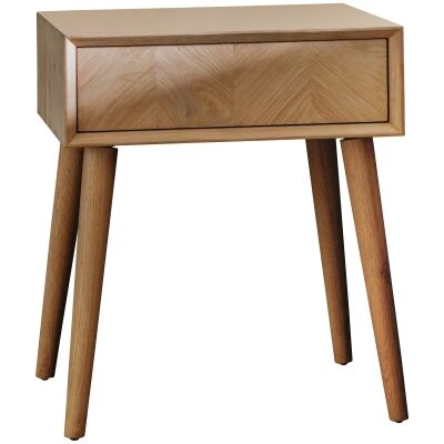 Viterbo Wooden 1 Drawer Side Table
