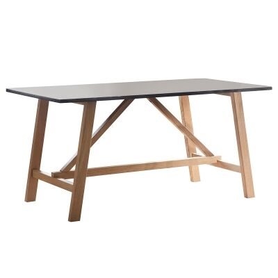 Bevie Resin & Oak Timber Dining Table, 240cm