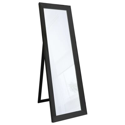 Libby Wooden Frame Cheval Mirror, 155cm, Black