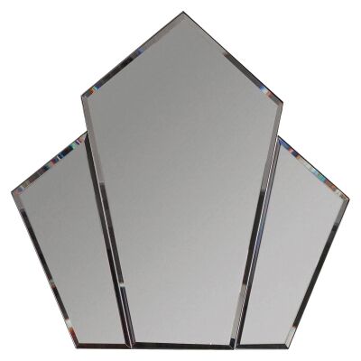 Vinny Metal Frame Wall Mirror, 100cm, Silver