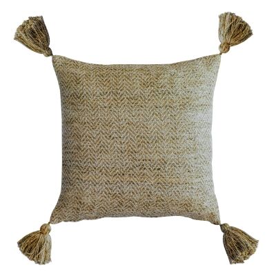 Cameo Herringbone Feather Filled Scatter Cushion, Ochre