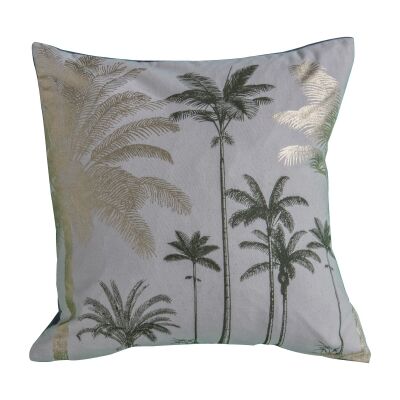 Palm Cove Metallic Printed Cotton Scatter Cushion