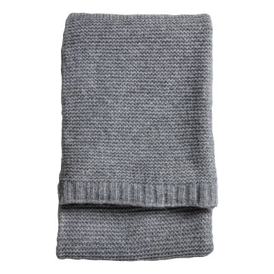 Rona Knitted Wool Throw, 170x130cm