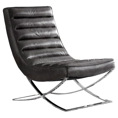 Caius Leahter Lounge Chair, Black