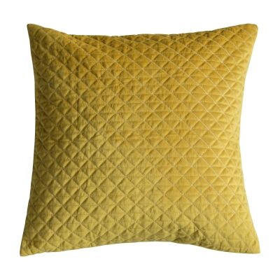 Javier Quilted Feather Filled Scatter Cushion, Ochre