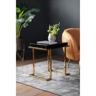 Daffey Mirrored End Table