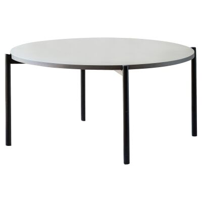 Rieti Round Coffee Table, 85cm, Grey / Black