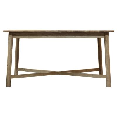 Foligno European Oak Timber Extendable Dining Table, 150-200cm