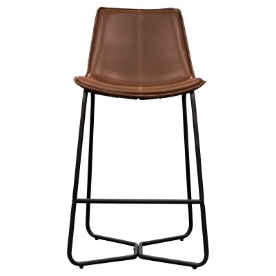 Damuzzo Faux Leather Counter Stool, Brown