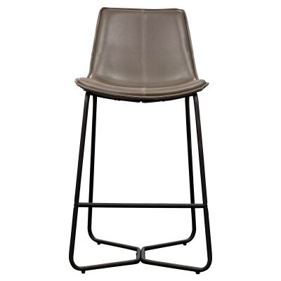 Damuzzo Faux Leather Counter Stool, Taupe