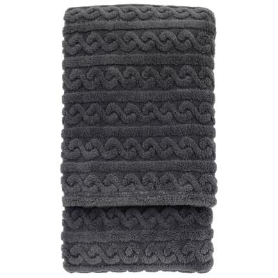 Kilburn & Scott Luxurious Twist Knit Throw, 130x170, Dark Grey