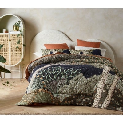 Accessorize The Forest Linen Cotton Comforter Set, Queen