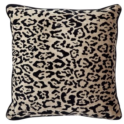 Serene Feather Filled Chenille Euro Cushion, Leopard
