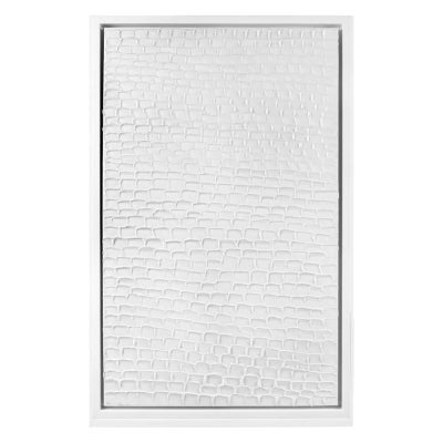 "White Ripples" Framed Canvas Wall Art Painting, 85cm