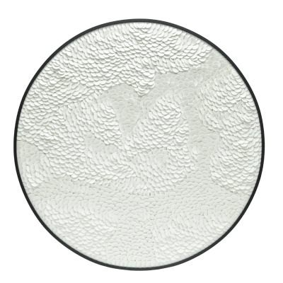 Surge Framed Leather Round Wall Art, 80cm