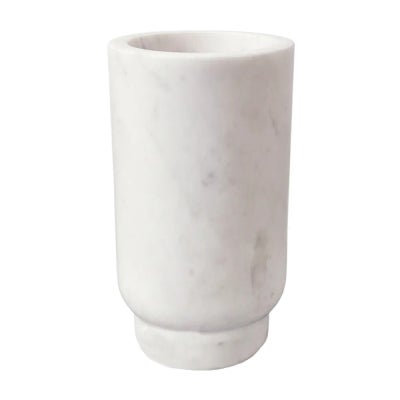 Aries Marble Vase, White, Large