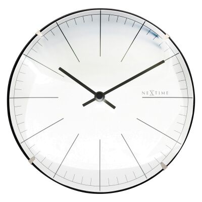 NeXtime Mini Dome Table / Wall Clock, 20cm, White