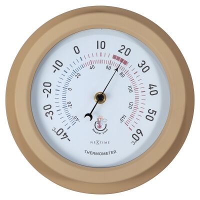NeXtime Weatherstation Outdoor Round Wall Thermometer, 22cm