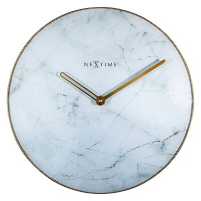 NeXtime Marble Wall Clock, 40cm, White