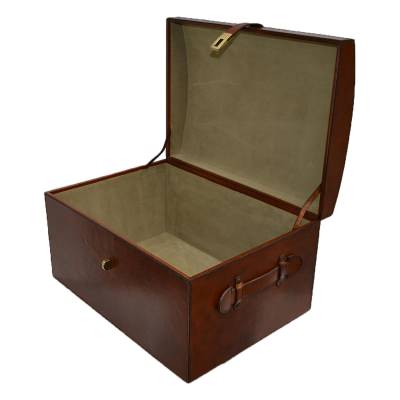 Marquet Leather Treasure Box, Tan