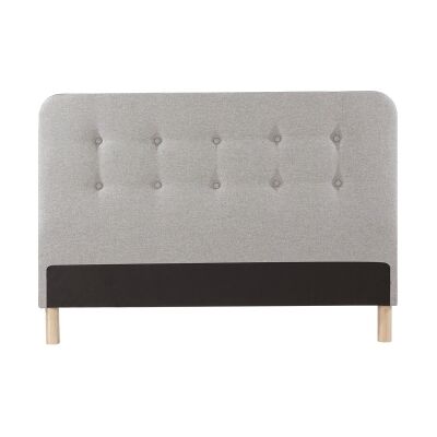 Brayden Cambric Fabric Bed Headboard, Double, Grey