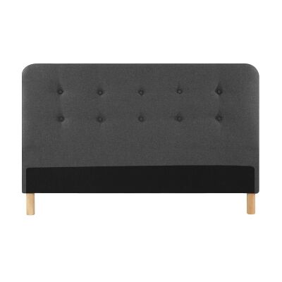 Brayden Cambric Fabric Bed Headboard, Queen, Charcoal