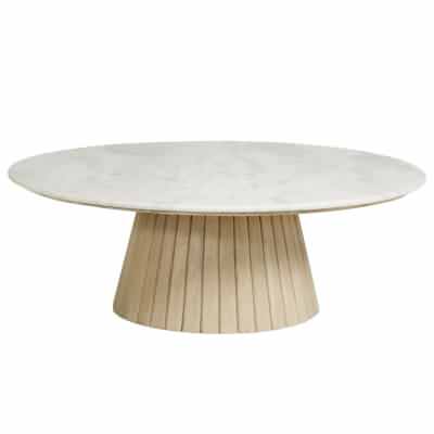 Melrose Marble Top Round Coffee Table, 102cm
