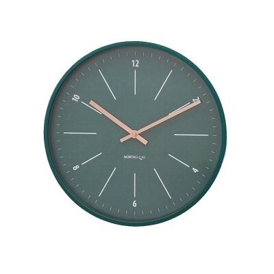 Northshore Grindle Round Wall Clock, 32cm, Teal Blue