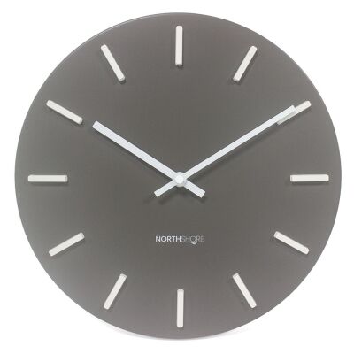 Northshore Nord Metal Round Wall Clock, 30cm, Dark Grey