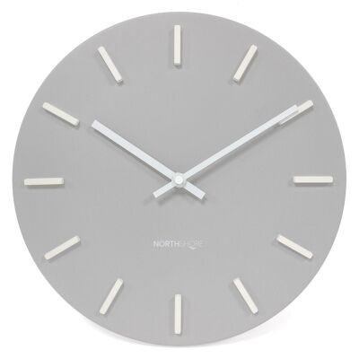 Northshore Nord Metal Round Wall Clock, 30cm, Light Grey